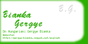bianka gergye business card